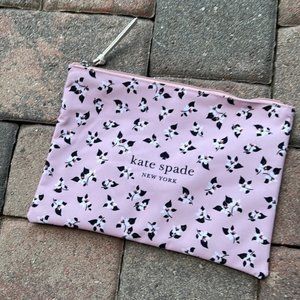 Kate Spade Large Canvas Floral Print Zip Pouch